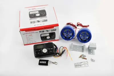 Мотоаудиосистема 2.0 mod. 978, 3″, MP3/FM/USB/SD, сигнализация, синяя