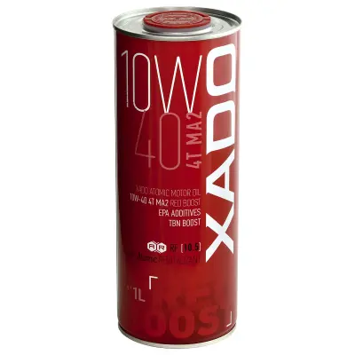 Моторна олива XADO 10W-40 4T MA2 Red Boost, 1 л