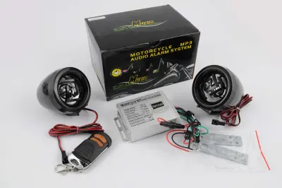 Мотоаудиосистема 2,5″ с сигнализацией, FM/MP3 и пультом CZMP3004-7