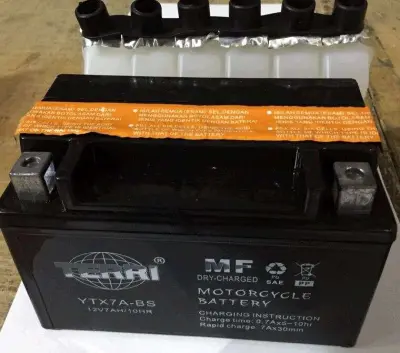 Мотоакумулятор TERRI YTX7A-BS 12 В 7 А·год, сухозаряджений