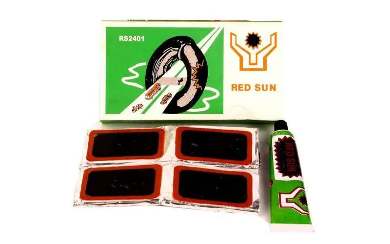 Ремкомплект для камер Red Sun RS2401, 24 прямоугольные латки и клей
