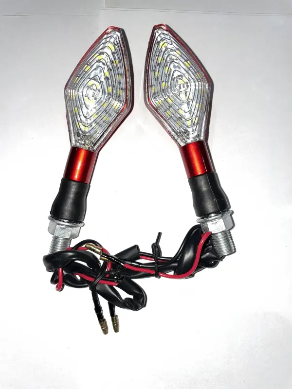 Світлодіодний покажчик повороту JS «Човник», 15 LED, біле скло