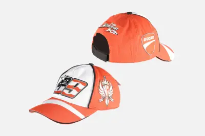 Бейсболка Nicky Hayden 69 Ducati, бело-красная, 100% хлопок