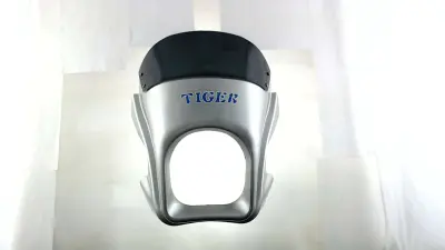 Обтекатель фары TIGER с ветровиком, серебристый