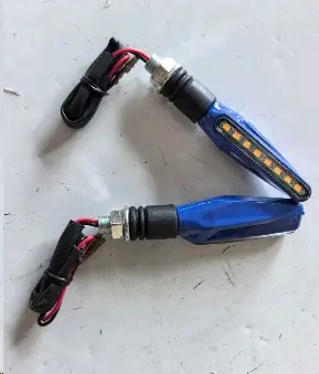 Світлодіодний покажчик повороту JS прямокутний, 8 LED, синій