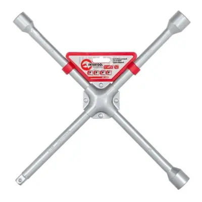 Ключ баллонный крестовый INTERTOOL HT-1603, 406×16 мм, 17/19/21 мм, квадрат 1/2″