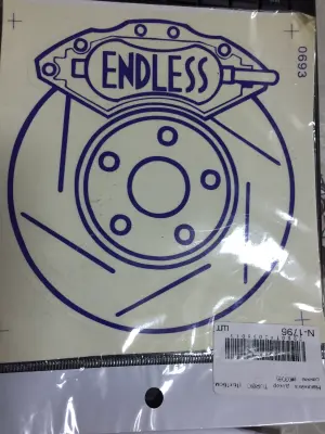 Декоративная наклейка ENDLESS «Тормозной диск», синяя, 16×16 см