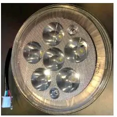 Круглая LED-вставка в фару ИЖ/МТ VDK, 6 диодов