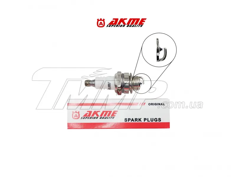 Свічка запалювання для бензопили AKME Premium L6TC M14×1,25, 9,5 мм, біла