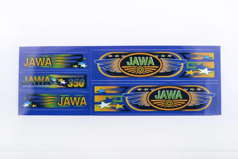 Набор наклеек JAWA 350, 48×16 см, голубой