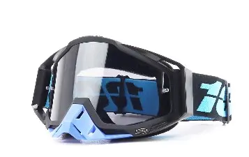 Кросові окуляри для ендуро та ATV C187, чорно-сині, прозора лінза