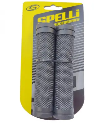 Грипсы велосипедные Spelli SBG-660L черные, 128 мм