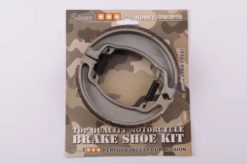 Барабанные тормозные колодки STAGE-9 для GY6 50–150, колесо 13″