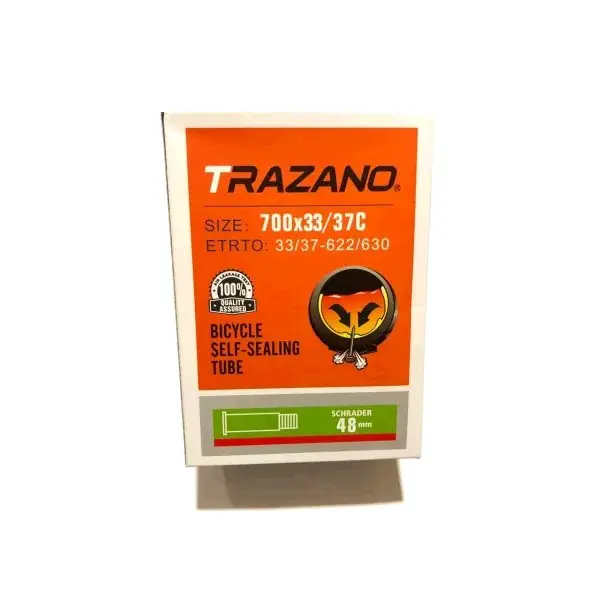 Велокамера Trazano 700×33/37C Schrader 48 мм с герметиком