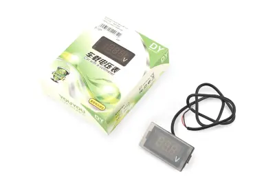 Врізний цифровий вольтметр DC 12V із зеленою індикацією YOUYOU