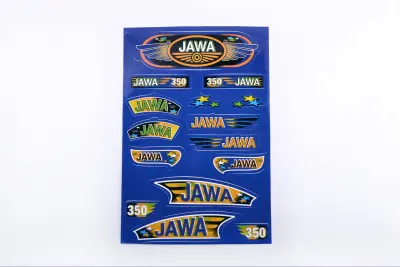 Комплект наліпок JAWA 350, 33×22 см, синій