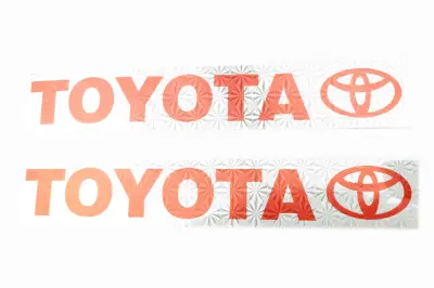 Комплект декоративних наліпок із логотипом Toyota 39×7 см, №7335