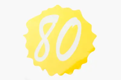 Набір наліпок «80», 9×9 см (5627A)