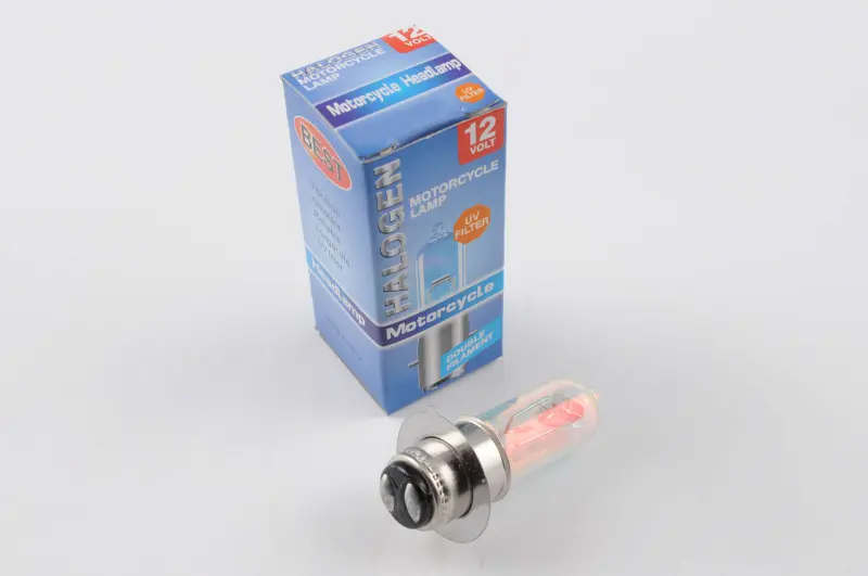 Мотолампа галогенна BEST P15D-25-1 12V 50/50W, 1 вус, рожевий хамелеон