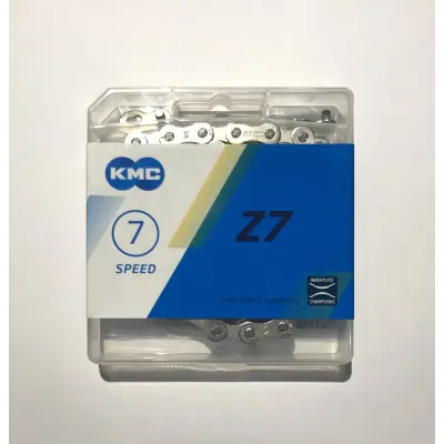 Велосипедная цепь KMC Z7, 1/2×3/32, 114 звеньев, 6–7 скоростей