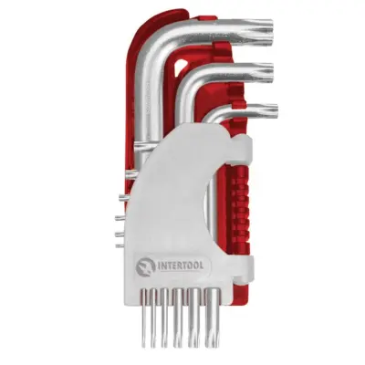 Набор Г-образных ключей TORX INTERTOOL HT-1821, 9 шт., T10–T50, S2