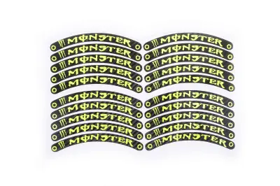 Наліпки на колесо 10″ Monster Energy, 12×1 см, 20 шт., жовті