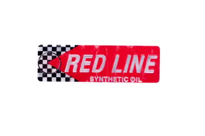 Наліпка-шильдик RED LINE Synthetic Oil 13×4 см, хром, №4650