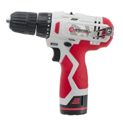 Аккумуляторная дрель-шуруповерт INTERTOOL DT-0310, 12 В, 30 Нм, 1,3 Ач
