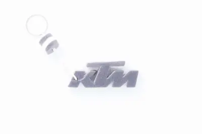 Брелок каучуковый KTM AS серо-белый
