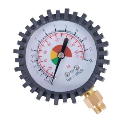 Манометр INTERTOOL для пистолета подкачки шин 63 мм, 1/4″, 12 бар