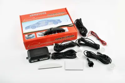 Парктронік KAMEILONG LH-811B із 4 білими датчиками та LCD-дисплеєм