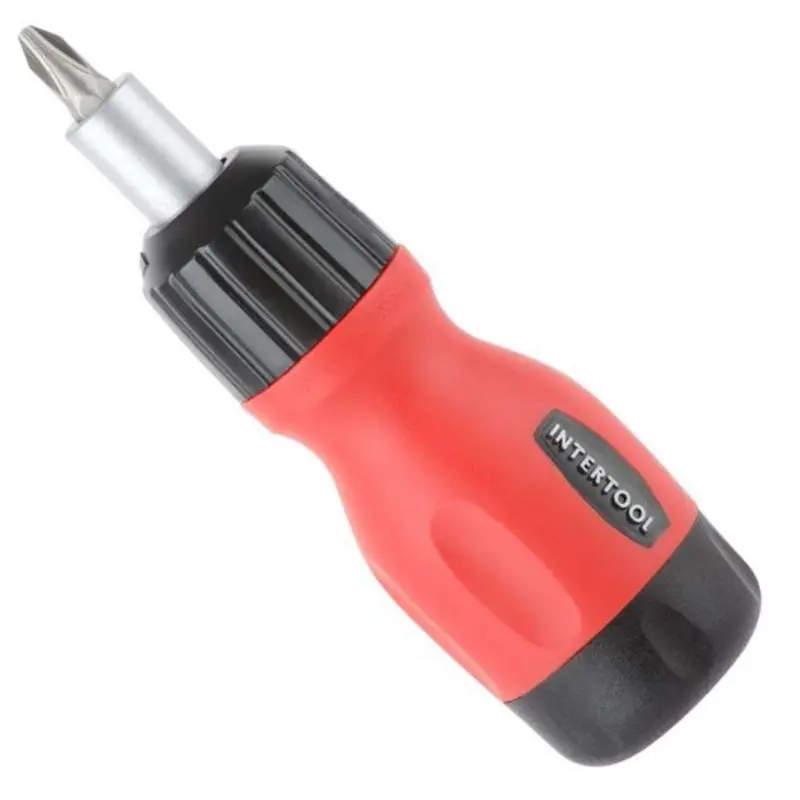 Реверсивная отвертка INTERTOOL VT-1009 с 6 битами