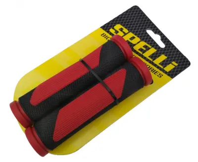 Грипсы велосипедные Spelli SBG-692, 125 мм, черно-красные