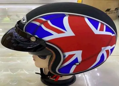 Открытый мотошлем FGN Great Britain XL с козырьком