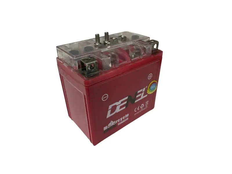 Гелевый аккумулятор DENEL 12V 5Ah с индикатором, 114×70×106 мм