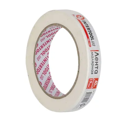 Малярна стрічка INTERTOOL DM-1941, 19 мм × 40 м, біла