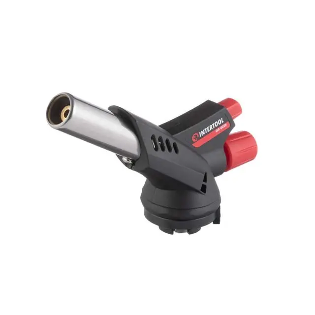 Газовая горелка Intertool GB-0028 с пьезоподжигом и регулятором