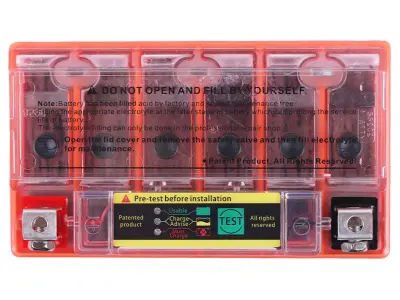 Гелевий мотоакумулятор 12V 9 А·год з індикатором, 151×86×106 мм