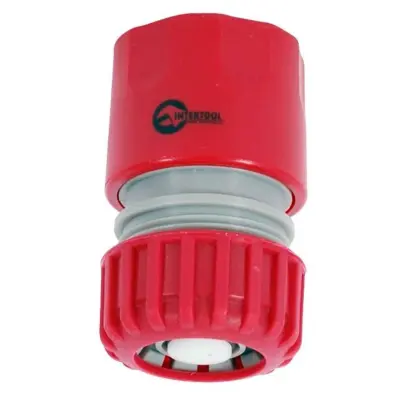 Конектор з аквастопом 3/4″ для шланга 3/4″ INTERTOOL GE-1021