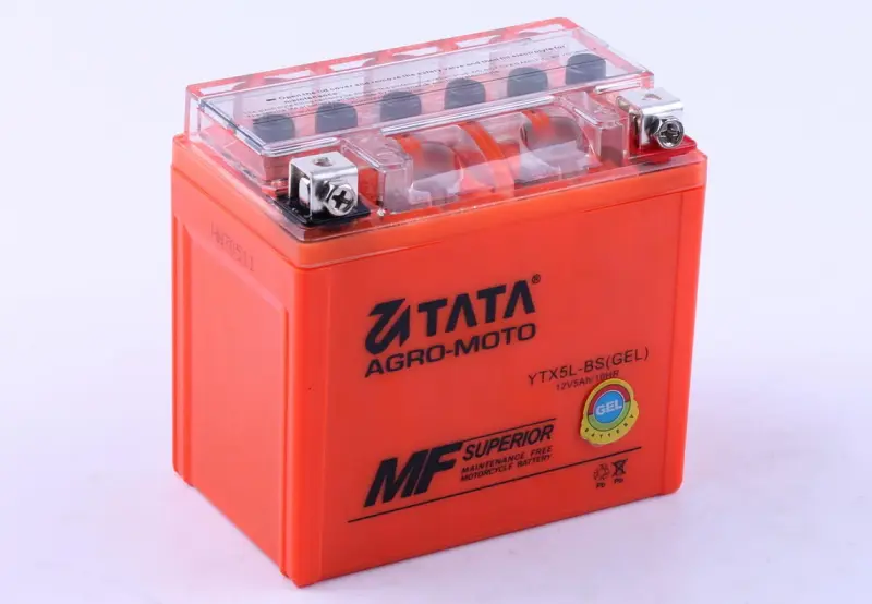 Гелевий акумулятор YTX5L-BS 12 В 5 А·год, 114×70×106 мм