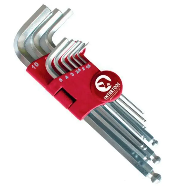 Набор удлиненных шестигранных ключей INTERTOOL HT-0603, 1,5–10 мм, 9 шт.