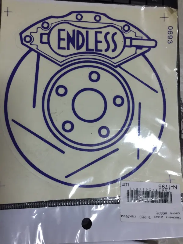 Декоративна наліпка ENDLESS «Гальмівний диск», синя, 16×16 см