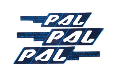 Комплект синіх наліпок Honda PAL AF17, 45×23 см, дизайн 0101