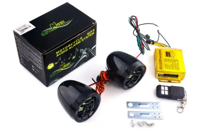 Мотоаудиосистема CZMP3004 2,5″ с сигнализацией, FM/MP3 и ПДУ