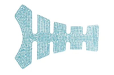 Наліпка на бак 20×16 см зі стразами, блакитна