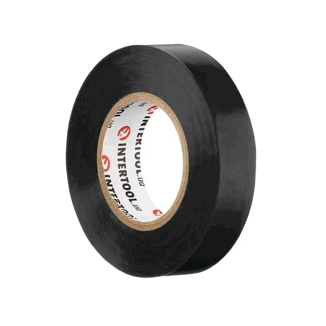 Стрічка ізоляційна ПВХ Intertool 17 мм x 15 м x 0,15 мм, чорна