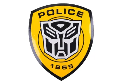 Декоративная наклейка TRANSFORMERS Police 10×12 см (#3734)