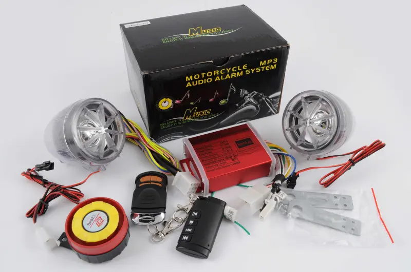 Мотоаудіосистема JHMP3003-5, 2,5″, FM/MP3, сигналізація, ПДК