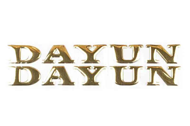 Комплект золотистих наліпок DAYUN 19×4 см, 2 шт.