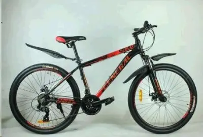 Велосипед GENERAL 9.0 ALLOY 26″, рама 16″, 21 швидкість, червоно-чорний